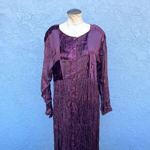 90’s Velvet Dress Purple Goth Maxi Stevie Nicks Y2K Renn Faire Clothing